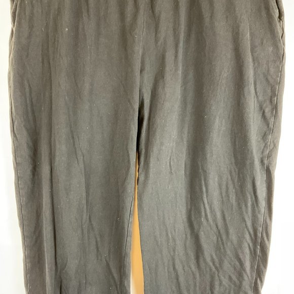 Tommy Bahama Lounge Pants XL Black Drawstring Waist Pockets Wide Leg - Picture 3 of 10